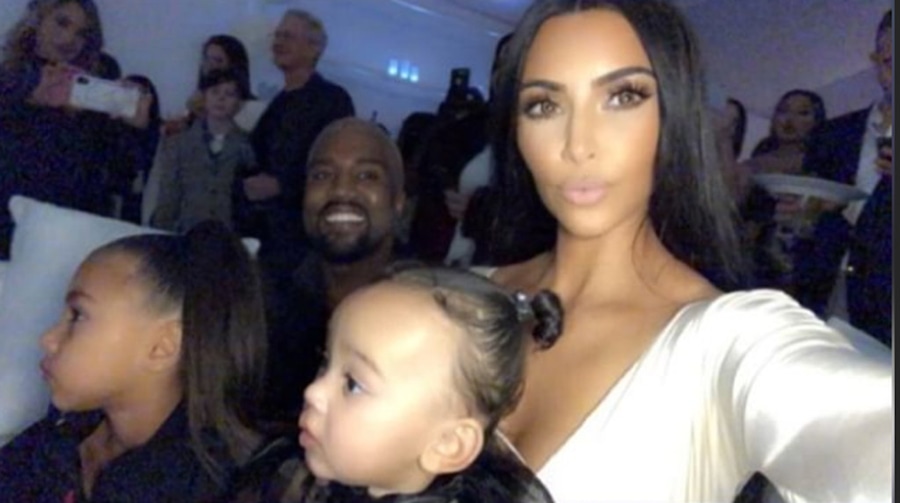 Kim Kardashian, Kanye West, Chicago West, North West, Christmas 2018, Party